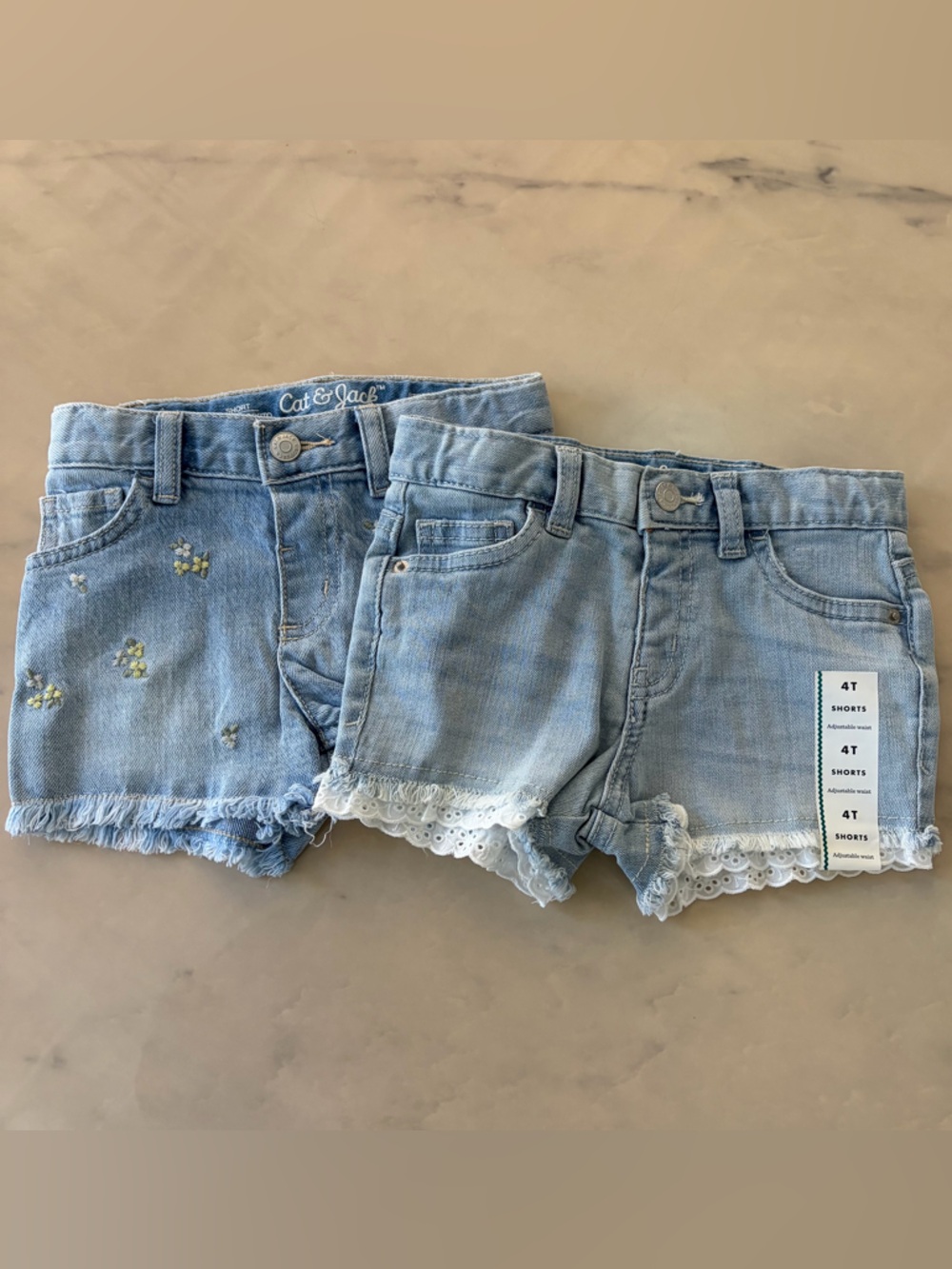 Cat & Jack Girls Summer Jean Shorts.
